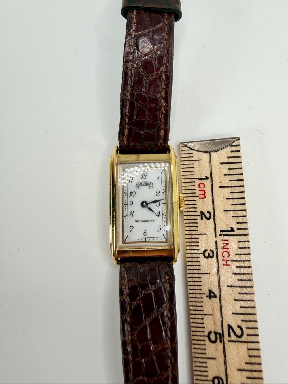 Vintage Ghurka Swiss Mechanical Hand Wind Curvex Watch Marley Hodgson AS IS - Picture 8 of 12